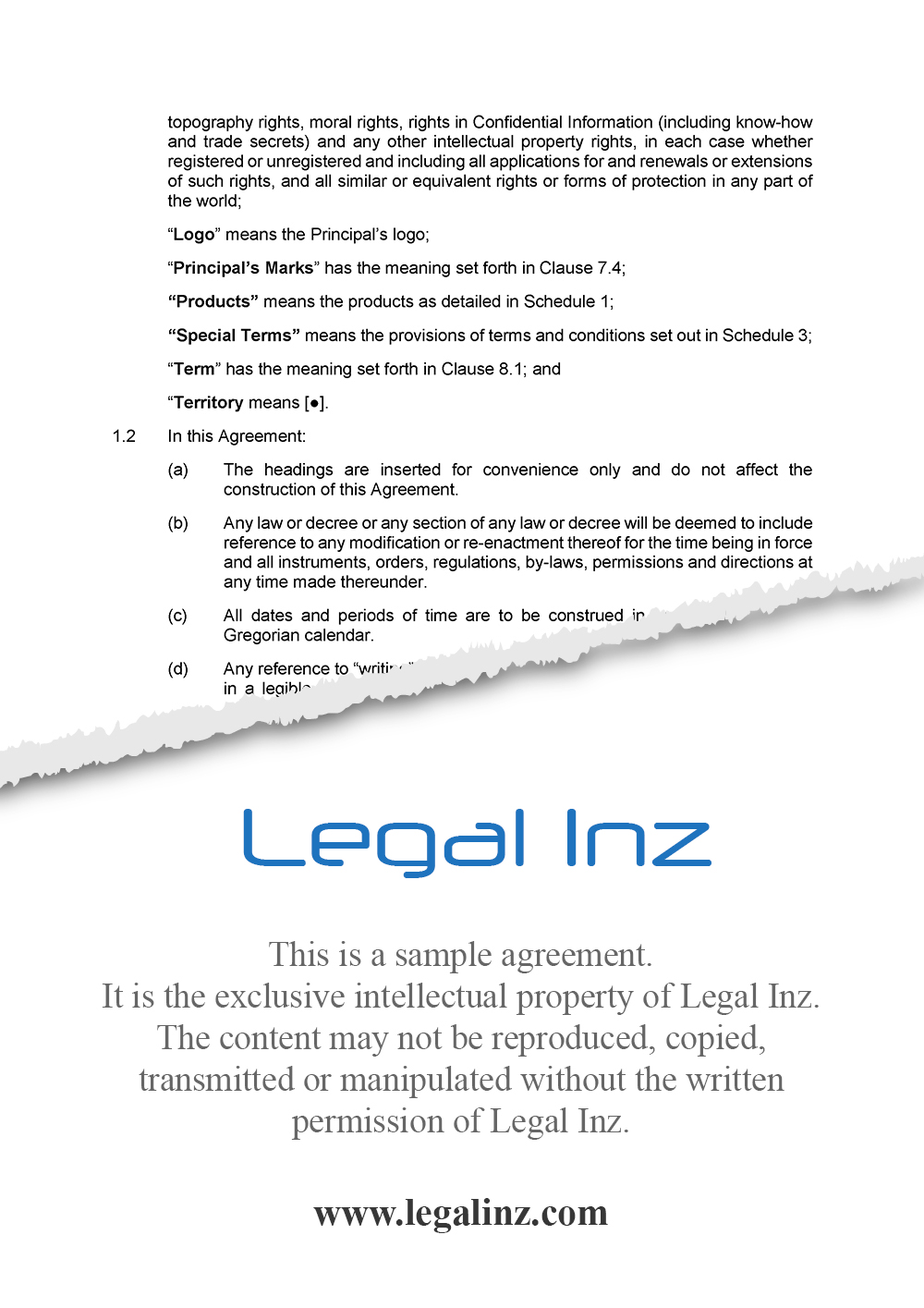 Agency Agreement Sample 2